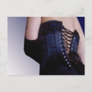 Sensual Blue Corset Art Briefkaart