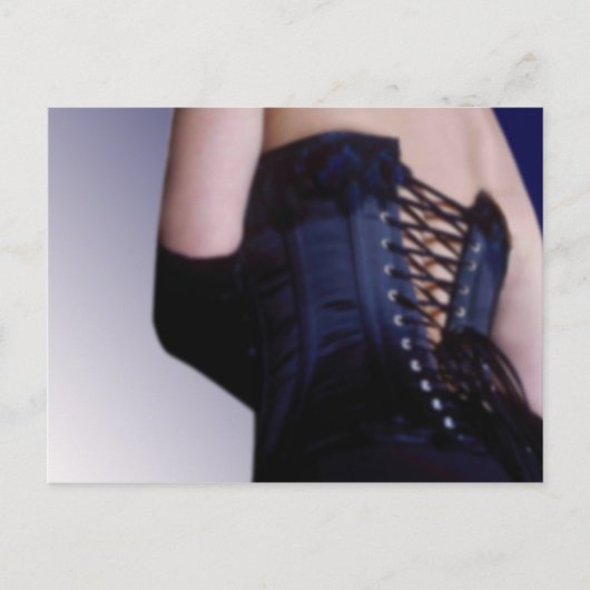 Sensual Blue Corset Art Briefkaart (Voorkant)