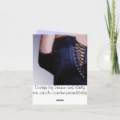 Sensual Blue Corset Art Kaart (Achterkant)