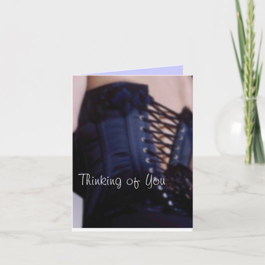 Sensual Blue Corset Art Kaart (Voorkant)