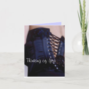 Sensual Blue Corset Art Kaart