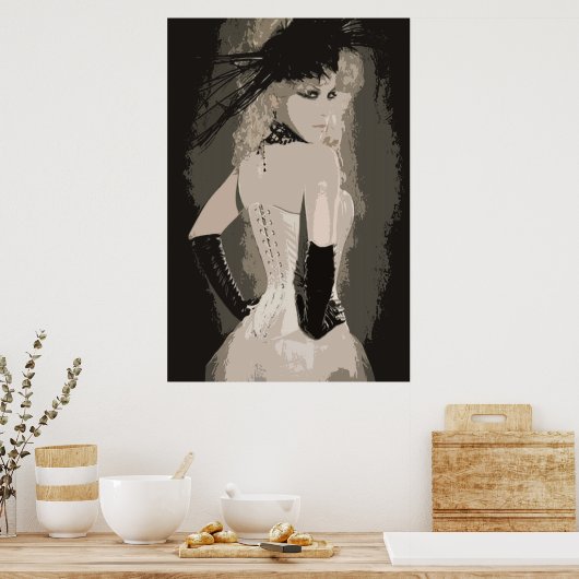 Sensual Corset Art Poster (Keuken)