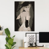 Sensual  Corset Art Poster (Thuiskantoor)