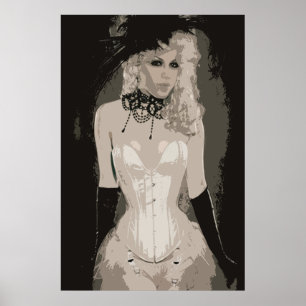  Sensual Corset Art Poster