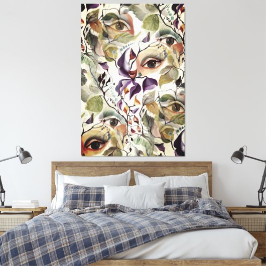 Sensual Feminine Art Pop Surrealisme Chic Artistic Canvas Afdruk (Insitu (Slaapkamer))