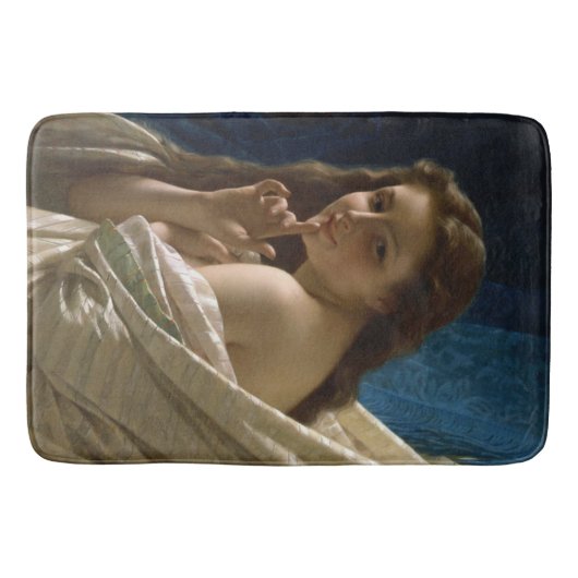 Sensueel jong flirty vrouw badmat (Voorkant)