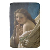 Sensueel jong flirty vrouw badmat (Voorkant Verticaal)