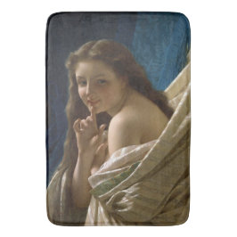 Sensueel jong flirty vrouw badmat