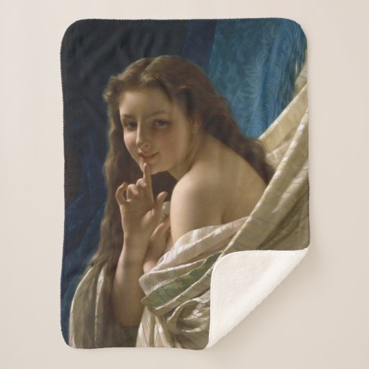 Sensueel jong flirty vrouw sherpa deken (Voorkant)