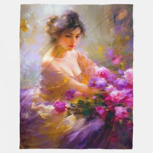 Sensueel portret fleece deken (Voorkant)