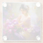 Sensueel portret glazen onderzetter (Achterkant)