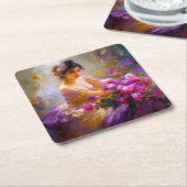 Sensueel portret kartonnen onderzetters (Schuin)