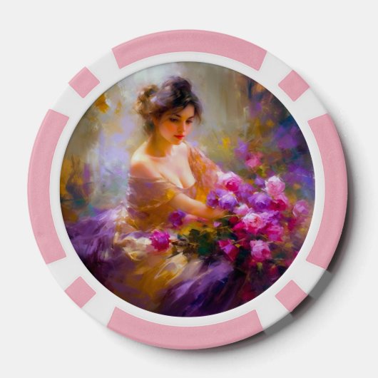 Sensueel portret poker chips (Achterkant)