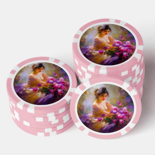 Sensueel portret poker chips (Opstapeling)