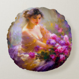 Sensueel portret rond kussen