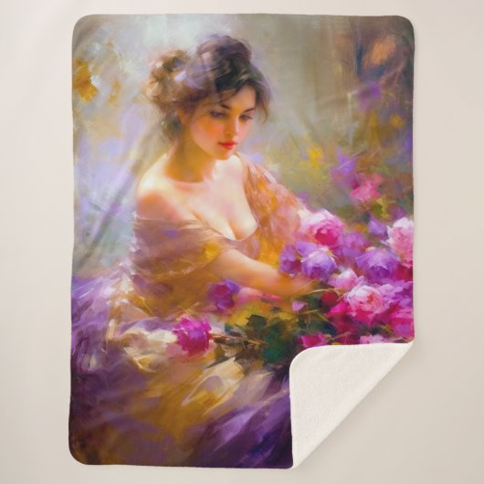 Sensueel portret sherpa deken (Voorkant)