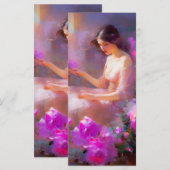 Sensuele elegantie Bladwijzer Menu (Voorkant / Achterkant)