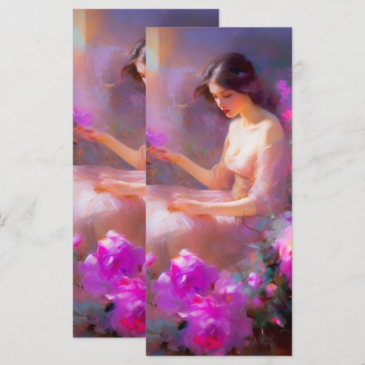 Sensuele elegantie Bladwijzer Menu (Voorkant / Achterkant)