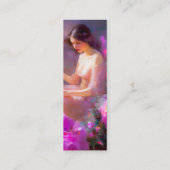 Sensuele elegantie Bladwijzer Mini Visitekaartje (Achterkant)