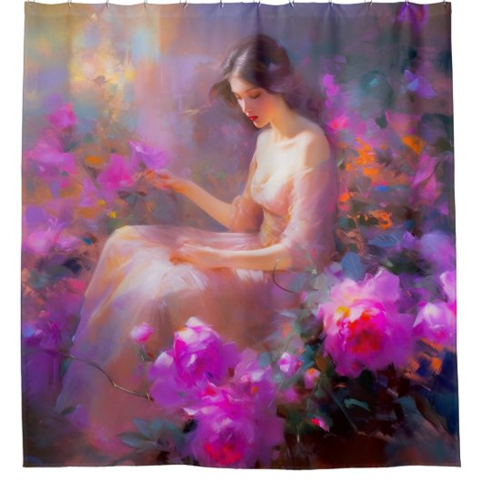 Sensuele elegantie douchegordijn (Voorkant)