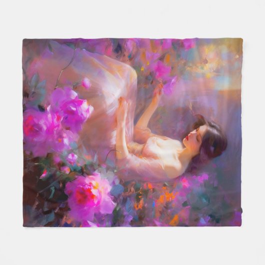 Sensuele elegantie fleece deken (Voorkant (Horizontaal))