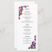 Sensuous Folk Birds and Flowers Wedding Pattern Menu (Voorkant / Achterkant)