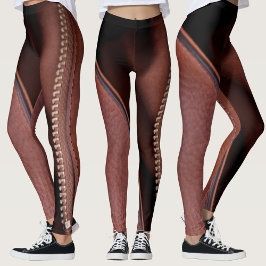 Sensuous Unzipped Faux Bruin Leder Leggings