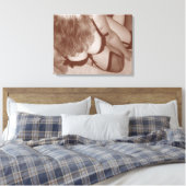 Sensuous Vrouw in lingerie, volwassen natuurlijke  Canvas Afdruk (Insitu (Slaapkamer))