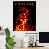 SENSUS FIDELIUM CATHOLIE CRUCIFIXION HOLY TRINITY POSTER (Thuiskantoor)