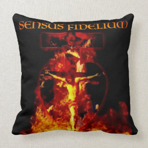 Sensus Fidelium Jesus Crucifixation katholiek Kussen