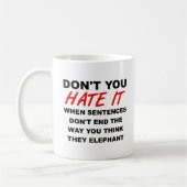 Sentances Funny Mug Koffiemok (Links)