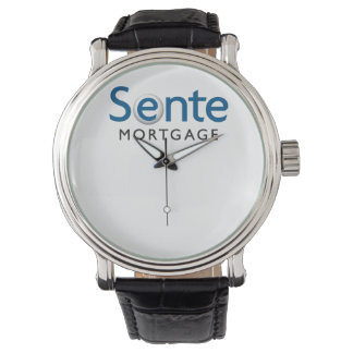 Sente zwart lederen bandhorloge horloge
