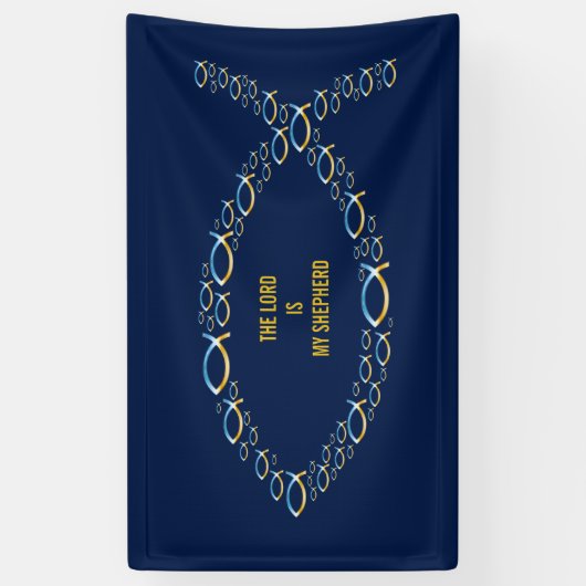 Sentence DE LORD IS MIJN SCHEPERD | Christelijke v Spandoek (Verticaal)