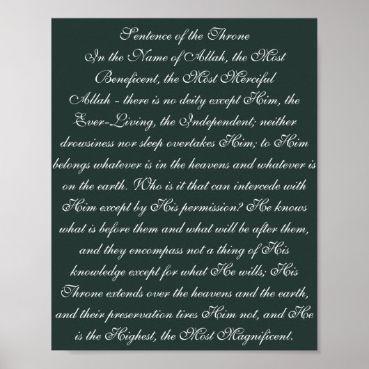 Sententie van de troon poster (Voorkant)