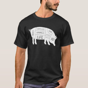 Sentient Animals, Joy Love Compassion Kindness Fri T-shirt