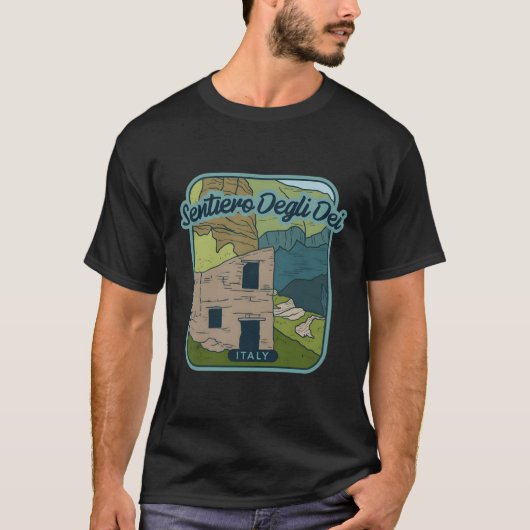 Sentiero degli Dei - Italië T-shirt (Voorkant)