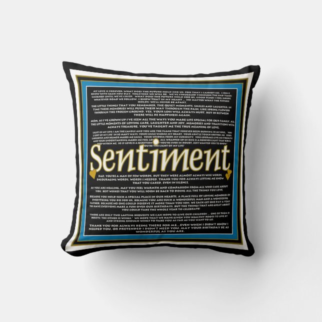 Sentiment Pillow Kussen (Voorkant)