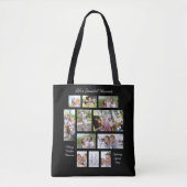 Sentimental 3 Quotes 11 Fotocollage Zwart Tote Bag (Voorkant)