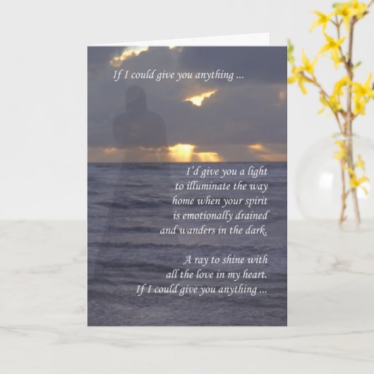 Sentimental Birthday Original Writing Kaart (Gele Bloem)