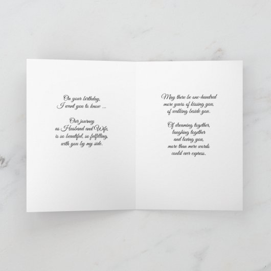 Sentimental Blue Tulips van Husband Kaart (Binnen)