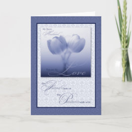 Sentimental Blue Tulips van Husband Kaart