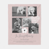 Sentimental Dog Memorial Keepsake Gift Gedicht toe Fleece Deken (Voorkant)