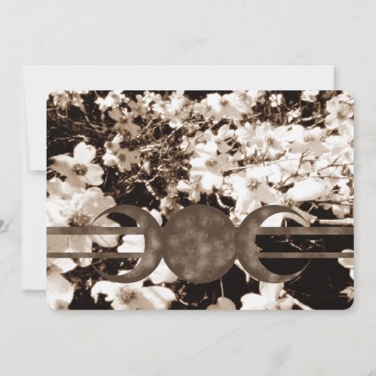 Sentimental Dogwood Triple Moon Handfasting Card Kaart (Achterkant)
