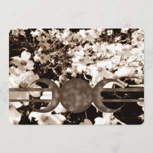 Sentimental Dogwood Triple Moon Handfasting Card Kaart