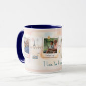 Sentimental Grandpa Family Memories Photo Collage Mok (Voorkant links)