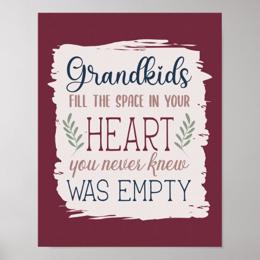 Sentimental Grandparent's Day Quote Keepomwille Gi Poster (Voorkant)