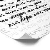 Sentimental Pet Memorial with Cat's Name and Photo Poster (Hoek)