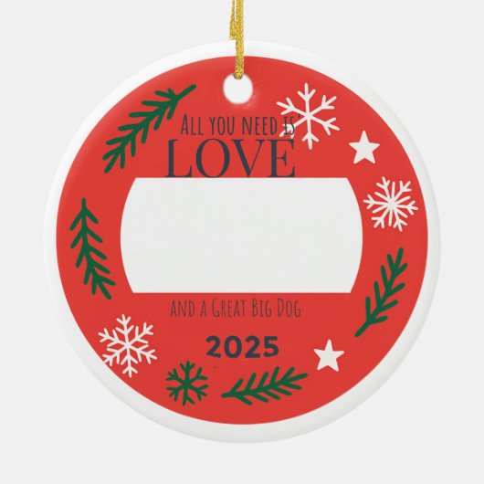 Sentimental Pet Ornament | All You Need is Love an (Achterkant)