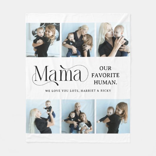 Sentimental Photo Collage Mama Keepsake  Fleece Deken (Voorkant)