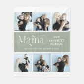 Sentimental Photo Collage Mama Keepsake Fleece Deken (Voorkant)